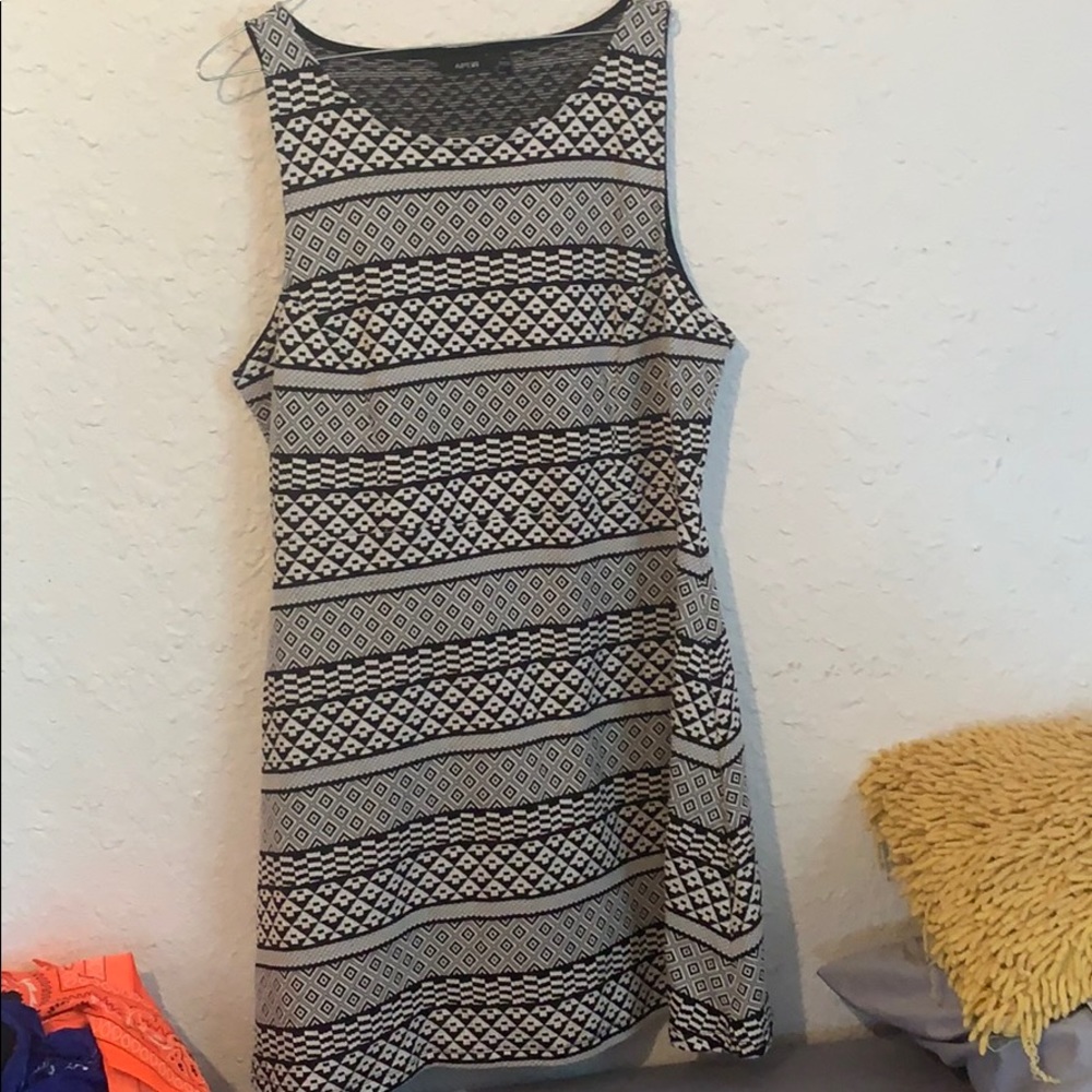 black and white dress